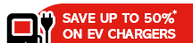 Save up to 50% on EV Chargers